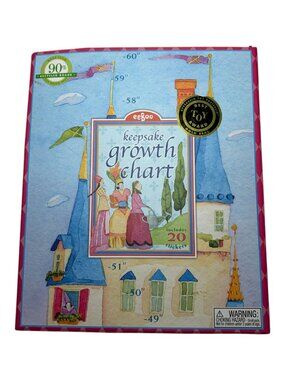 eeBoo Keepsake Growth Chart Up in the Castle with 20 Stickers 2002 Melissa Sweet